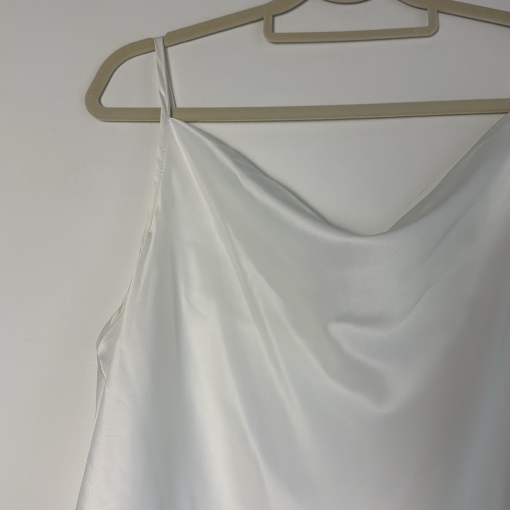 Elegant White‎ Satin Cami Top Size Large - Picture 3 of 7